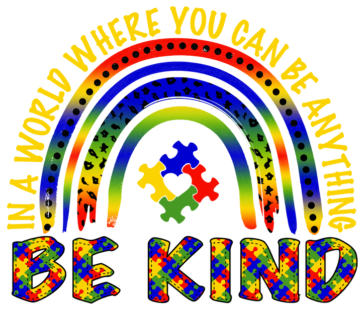 Be Kind (yellow font) Autism Awareness Pinks Tee's & Things