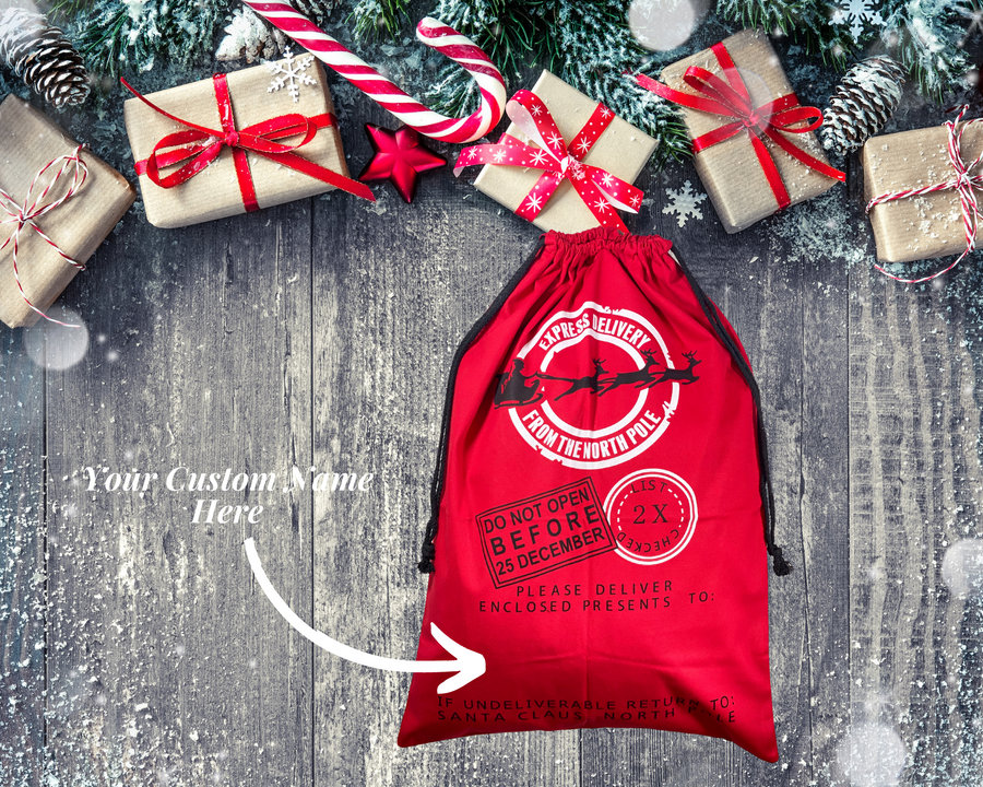Santa Sacks, Personalized with name Pinks Tee's & Things