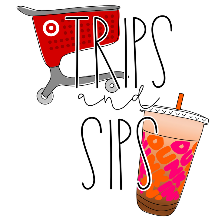 Trips and Sips (DD) Direct to Film (DTF) Transfer Pinks Tee's & Things