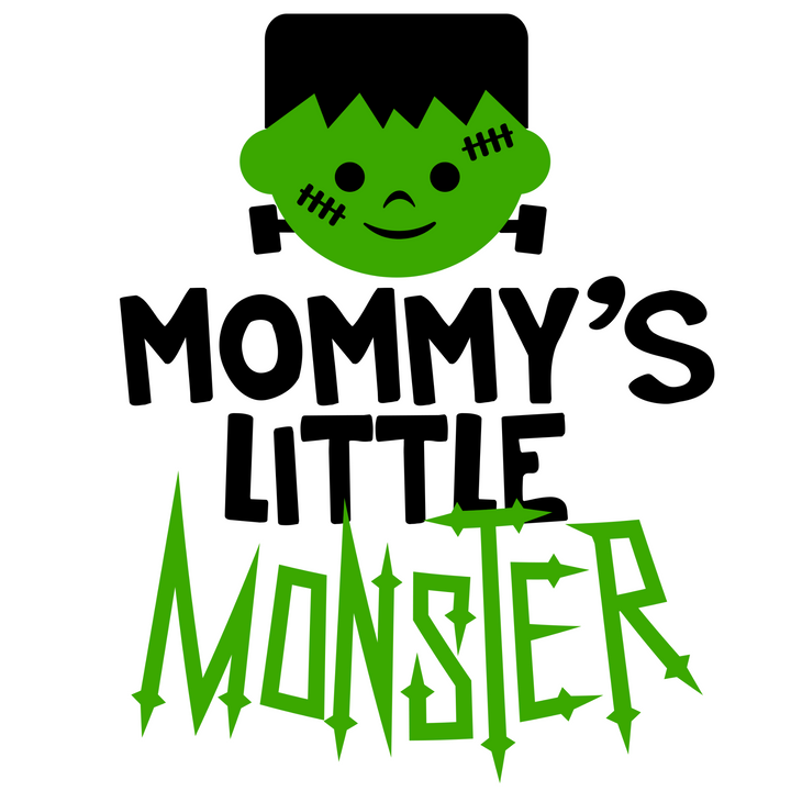 Mommy's little Monster Kids Direct to Film (DTF) Transfer Pinks Tee's & Things