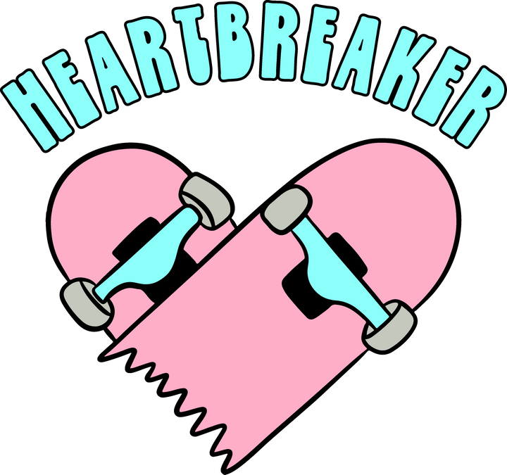 Heartbreaker Direct to Film (DTF) Transfer Pinks Tee's & Things