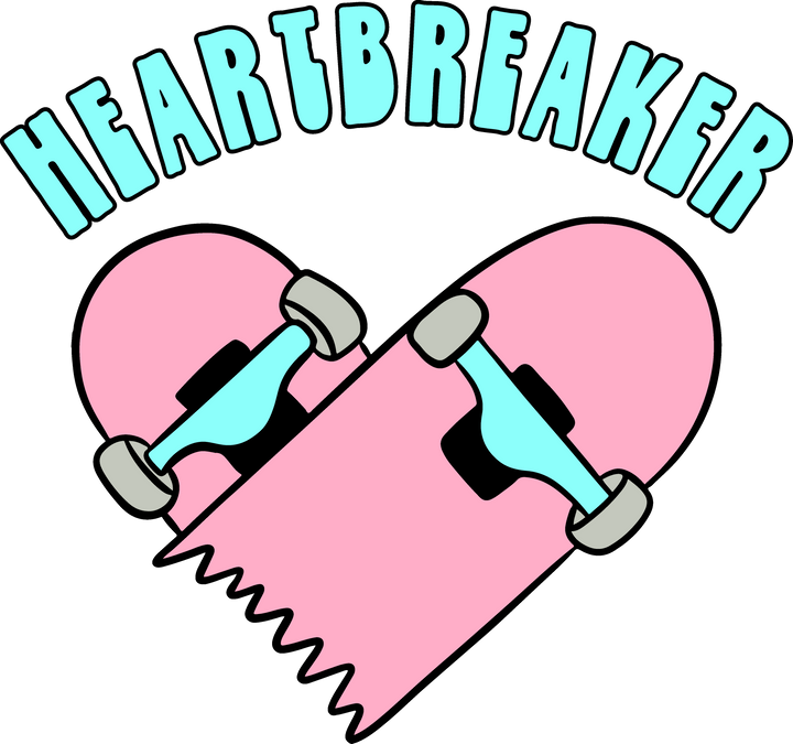 Heartbreaker (Youth) Direct to Film (DTF) Transfer Pinks Tee's & Things