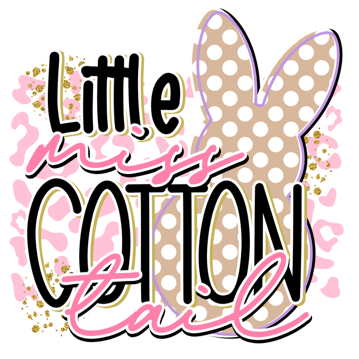 Little Miss Cotton Tail Transfer (Youth) Pinks Tee's & Things