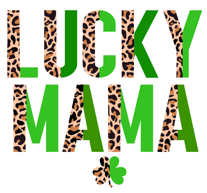 Lucky Mama Leopard Direct to Film (DTF) Transfer Pinks Tee's & Things