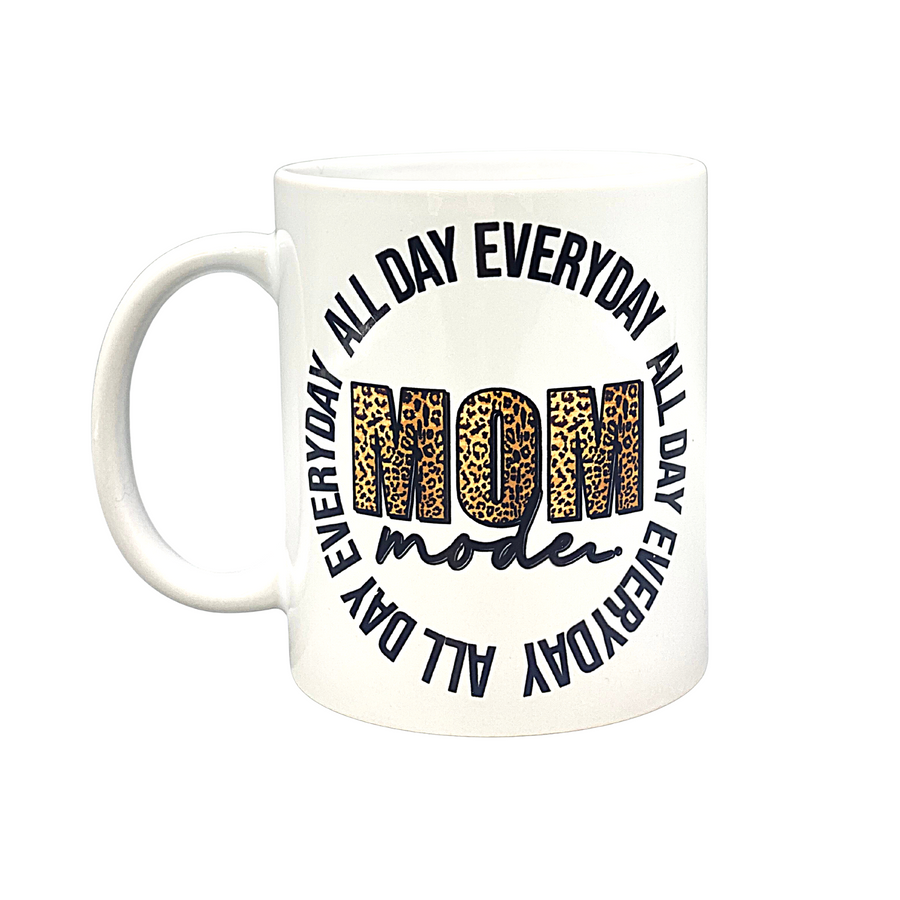 Mom Mode All Day Everyday, Cheetah, Coffee mug, Mom mug, Mothers day gift, Gift for mom, Leopard print Pinks Tee's & Things