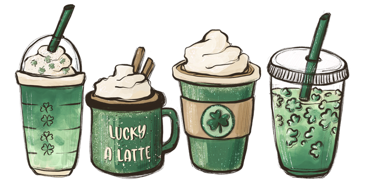 St. Patrick's Day Coffee Transfer Pinks Tee's & Things