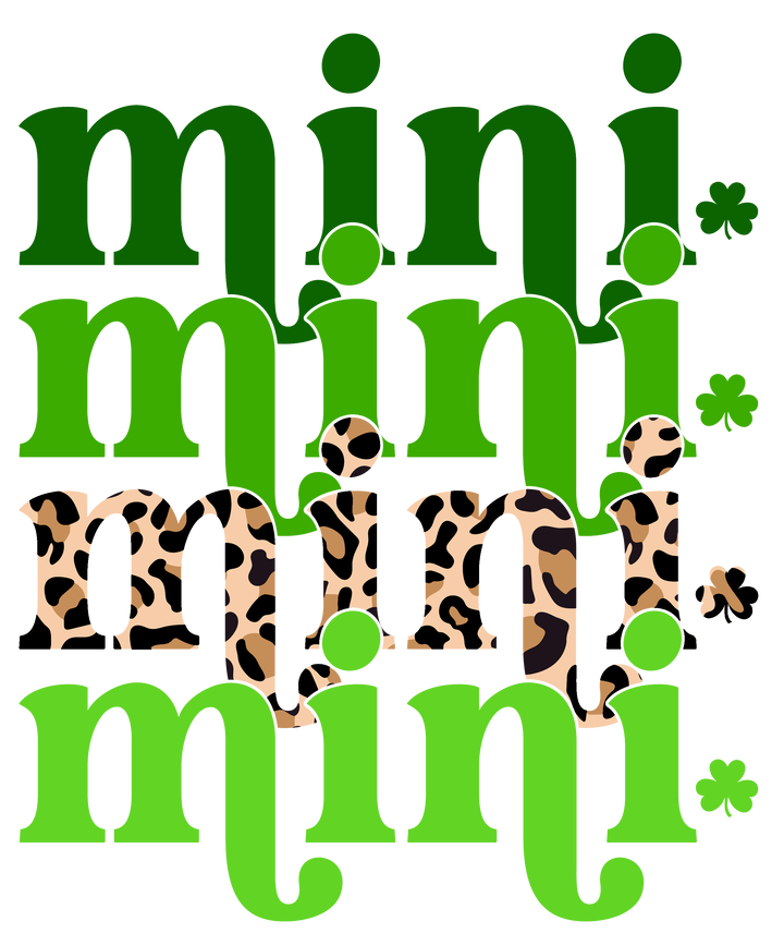 St. Patrick's Mini Mini Mini Mini (Youth) Direct to Film (DTF) Transfer Pinks Tee's & Things
