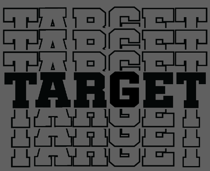 Target, Target, Target (stacked) Transfer Pinks Tee's & Things
