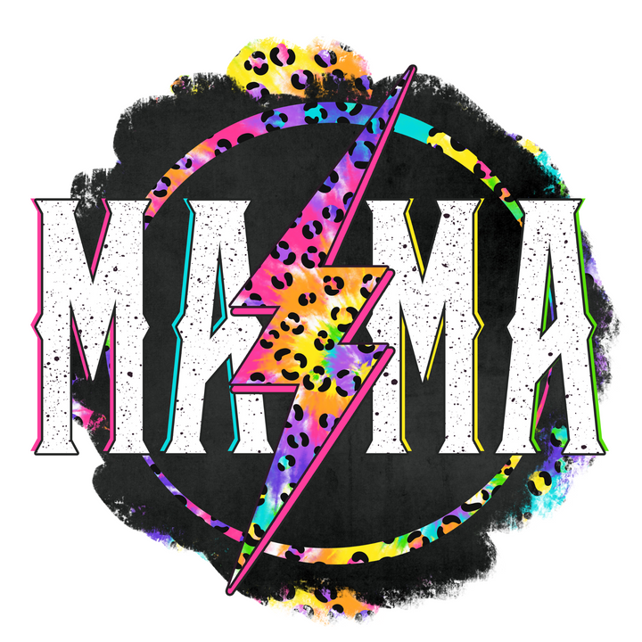 Mama Multicolor Cheetah Print Direct to Film (DTF) Transfer Pinks Tee's & Things
