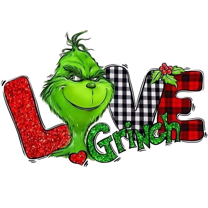 Love Grinch Direct to Film (DTF) Transfer Pinks Tee's & Things