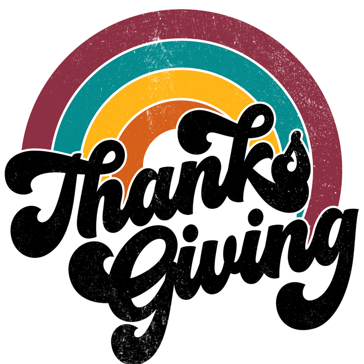 Thanks Giving Rainbow Direct to Film (DTF) Transfer Pinks Tee's & Things