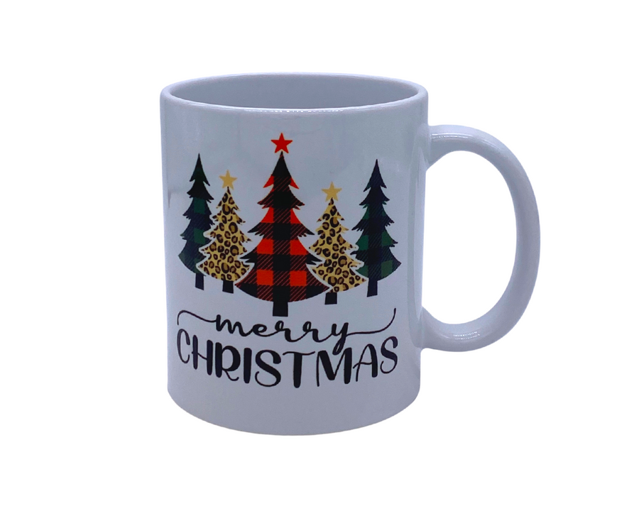 Just a Girl Who Loves Christmas Mug, Merry Christmas Mug, Cheetah Print Christmas Mug, Christmas gifts for her, Gift for mom Pinks Tee's & Things