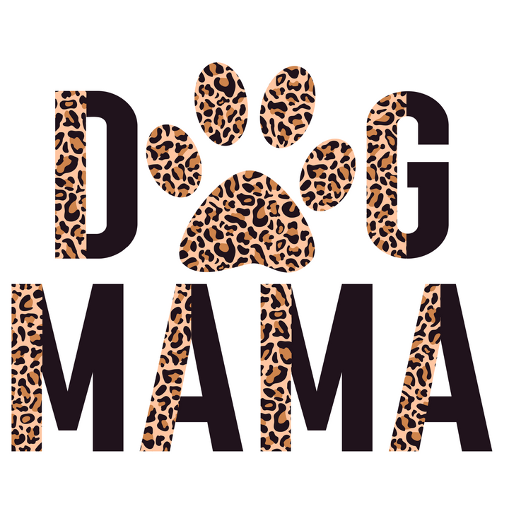 Dog Mama (Cheetah) Direct to Film (DTF) Transfer Pinks Tee's & Things