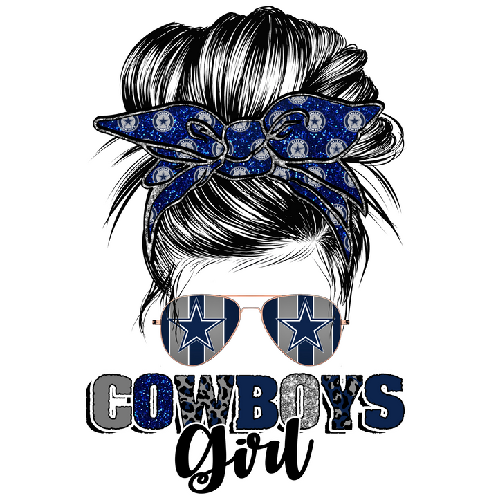 Cowboys Girl Direct to Film (DTF) Transfer Pinks Tee's & Things